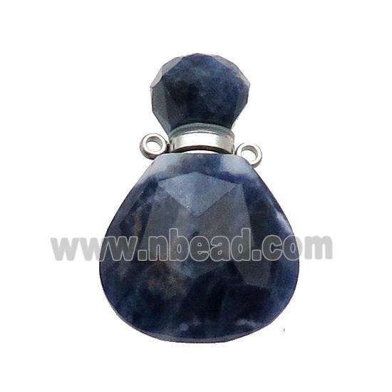 Natural Blue Sodalite Perfume Bottle Pendant