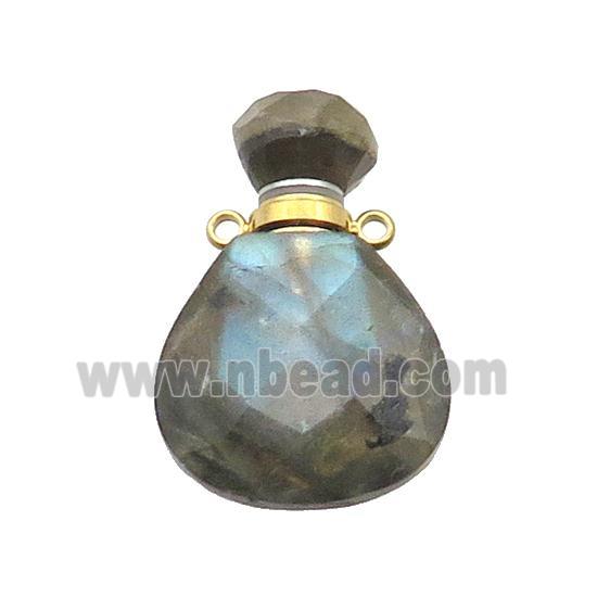 Natural Labradorite Perfume Bottle Pendant