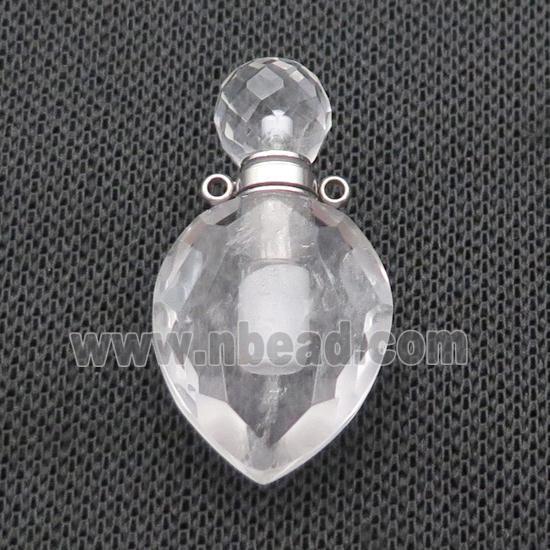 Crystal Quartz Perfume Bottle Pendant