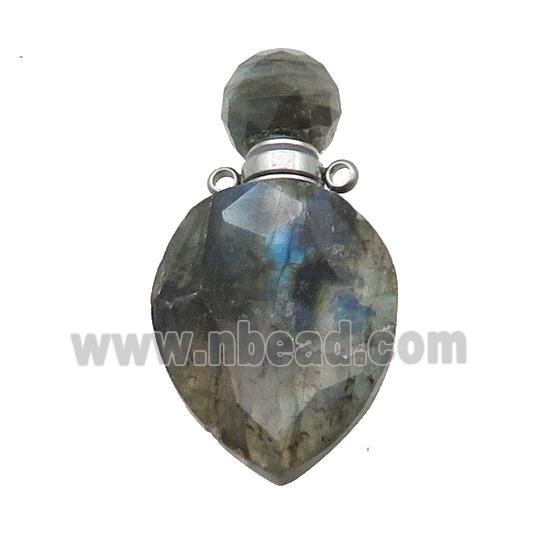 Natural Labradorite Perfume Bottle Pendant