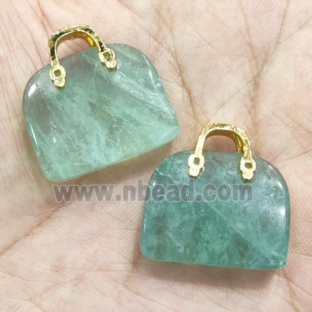 Natural Green Aventurine Bag Pendant