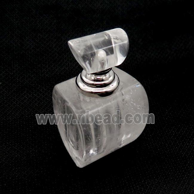 Clear Quartz Perfume Bottle Pendant