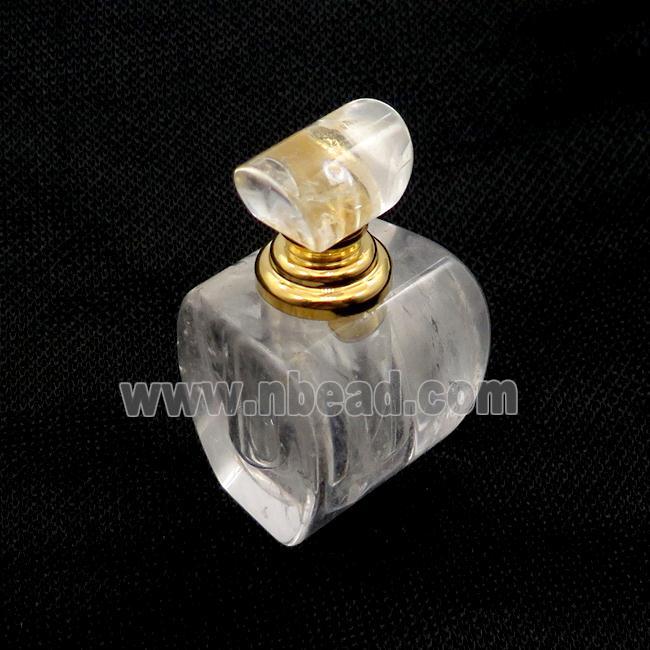 Clear Quartz Perfume Bottle Pendant