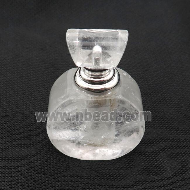 Clear Quartz Perfume Bottle Pendant