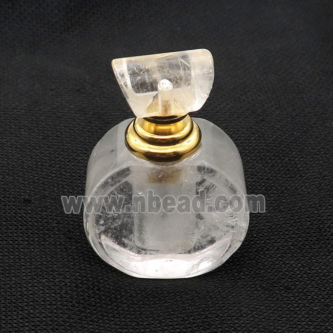 Clear Quartz Perfume Bottle Pendant