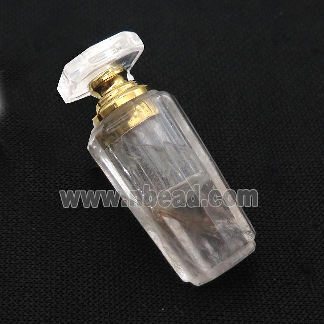 Clear Quartz Perfume Bottle Pendant