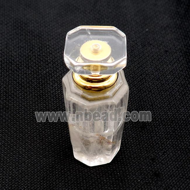 Clear Quartz Perfume Bottle Pendant