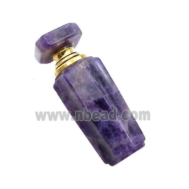 Purple Amethyst Perfume Bottle Pendant