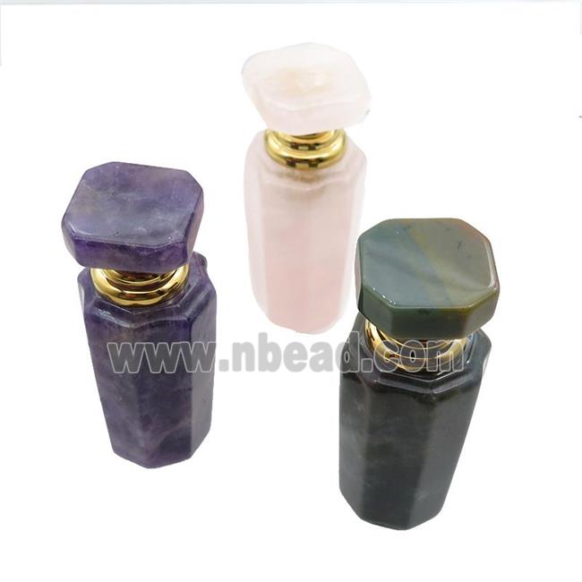 Mix Gemstone Perfume Bottle Pendant