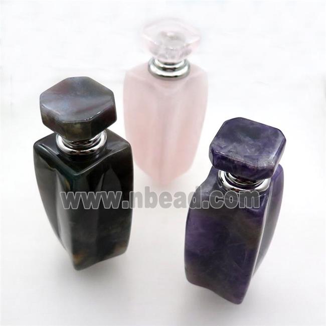 Mix Gemstone Perfume Bottle Pendant