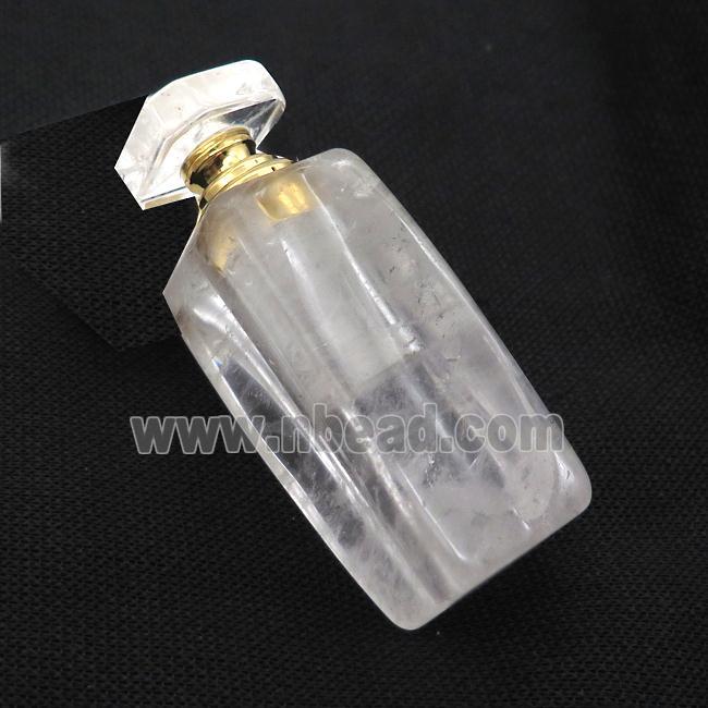 Clear Quartz Perfume Bottle Pendant