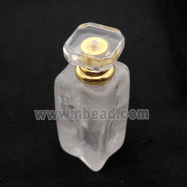 Clear Quartz Perfume Bottle Pendant