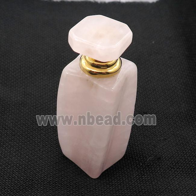 Pink Rose Quartz Perfume Bottle Pendant