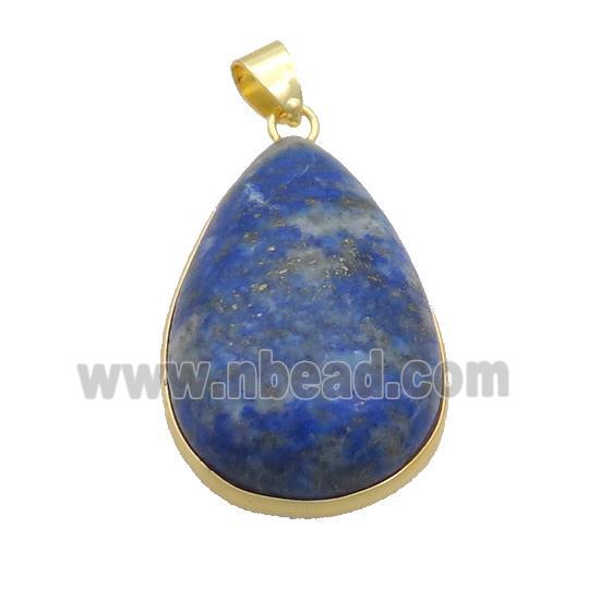 Natural Blue Lapis Lazuli Teardrop Pendant