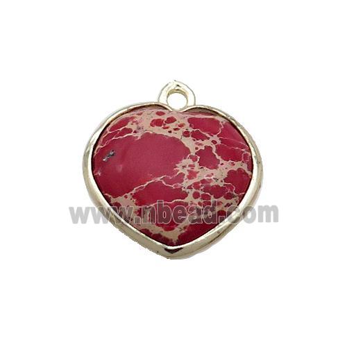 Red Imperial Jasper Heart Pendant