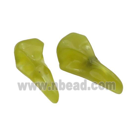 Lemon Jade Raven Pendant Undrilled Nohole