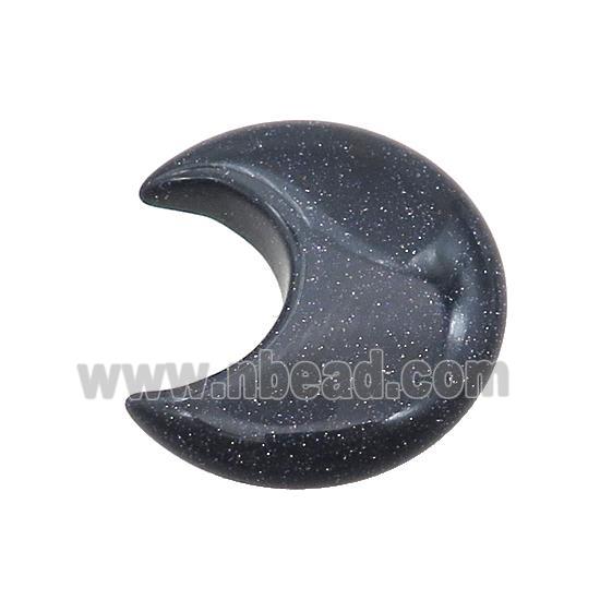 Blue Sandstone Moon Pendant Undrilled Nohole