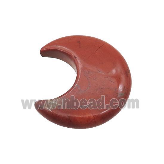 Red Jasper Moon Pendant Undrilled