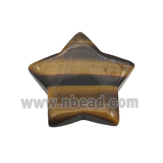 Tiger Eye Stone Star Pendant Undrilled