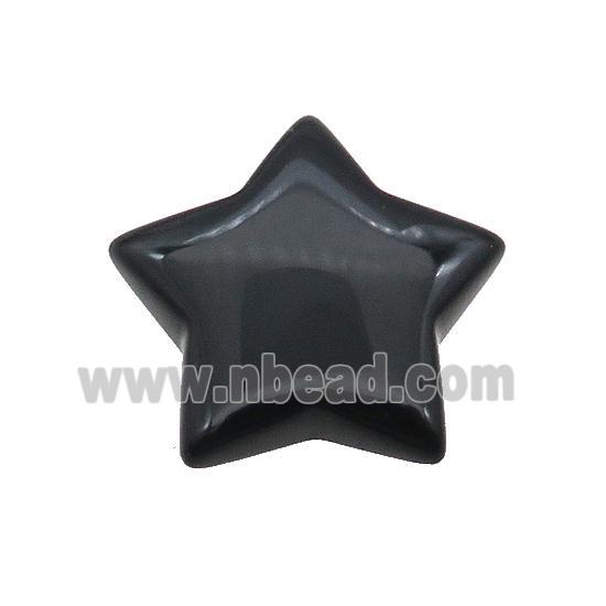 Black Onyx Agate Star Pendant Undrilled