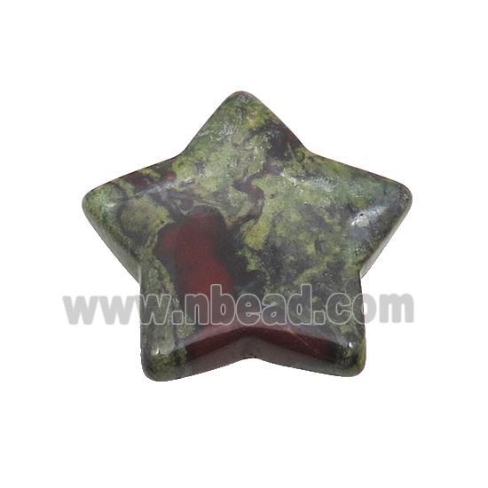 Dragon Bloodstone Star Pendant Undrilled