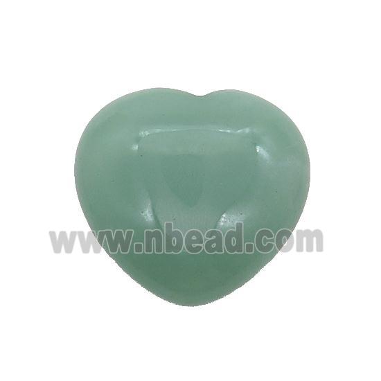 Green Aventurine Heart Pendant Undrilled