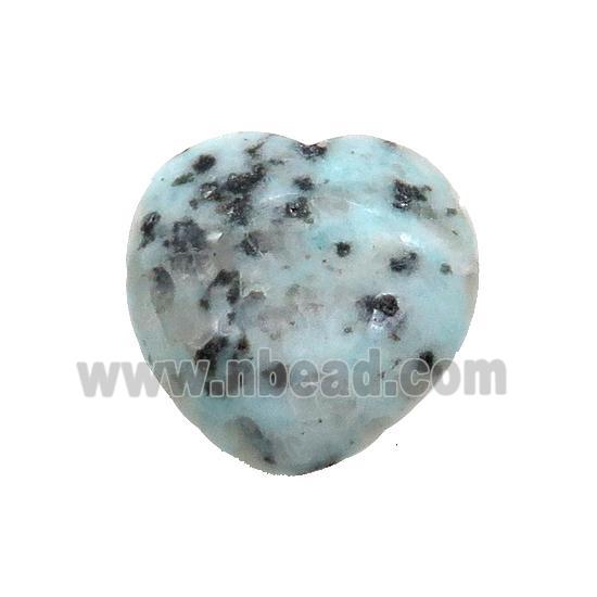 Kiwi Jasper Heart Pendant Undrilled