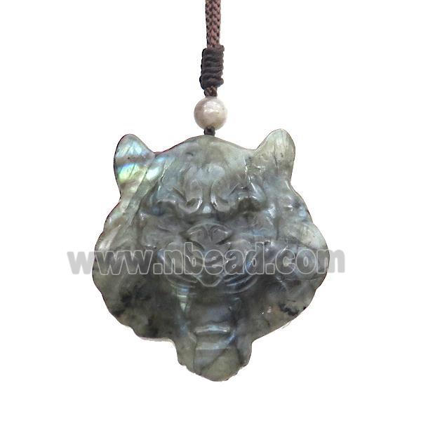 Natural Labradorite Necklace Tiger