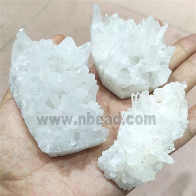 White Crystal Quartz Cluster Freeform Undrilled