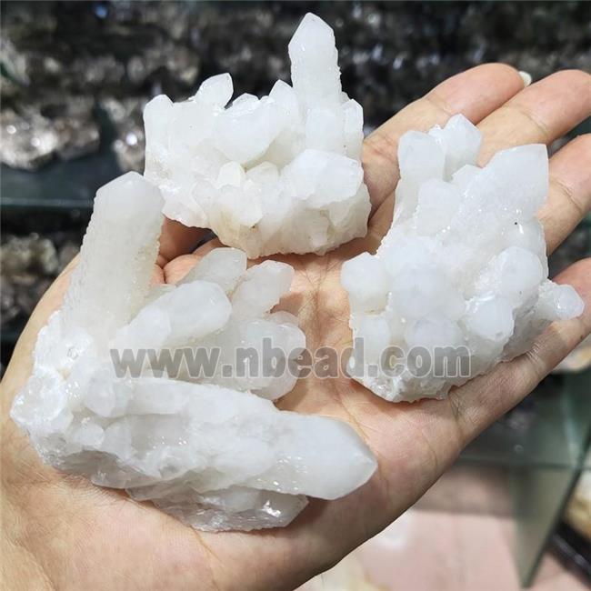 White Crystal Quartz Cluster Freeform Undrilled