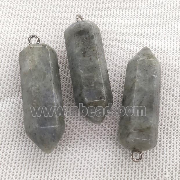 Natural Labradorite Bullet Pendant