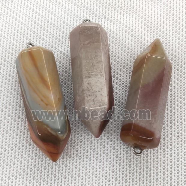 Natural Ocean Agate Bullet Pendant