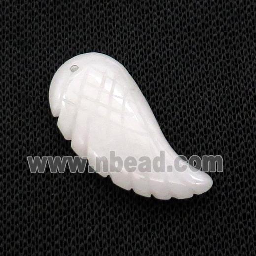 White Crystal Quartz Wings Pendant