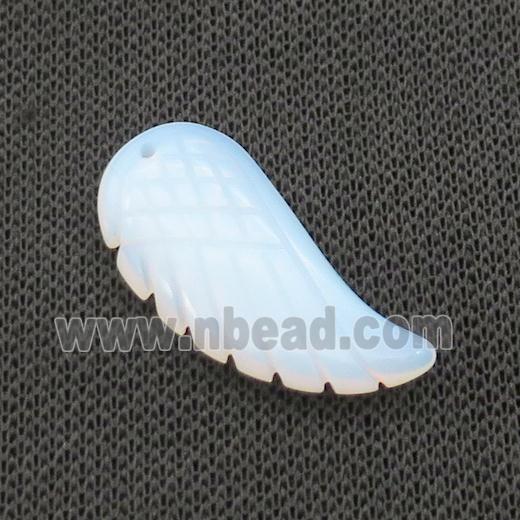 White Opalite Angel Wings Pendant