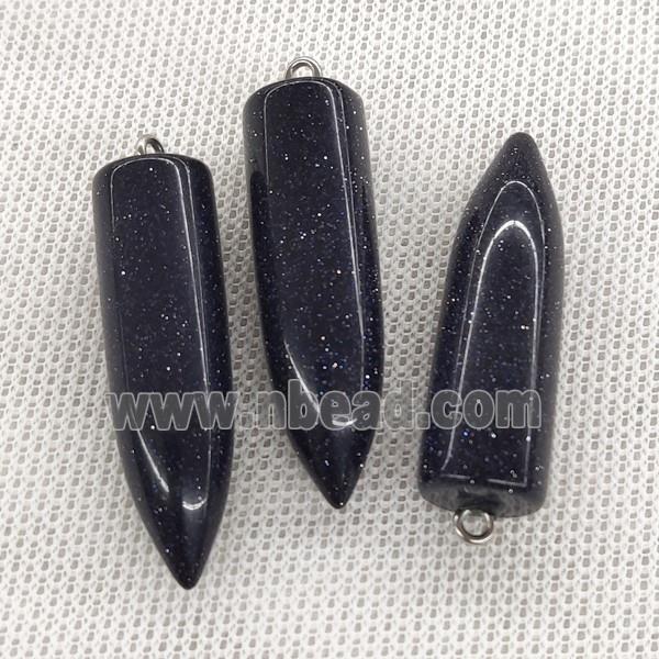 Blue Spot Sandstone Bullet Pendant