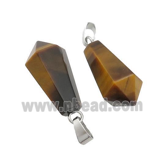 Natural Tiger Eye Stone Teardrop Pendant