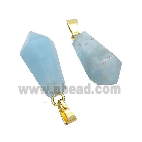 Natural Blue Aquamarine Teardrop Pendant