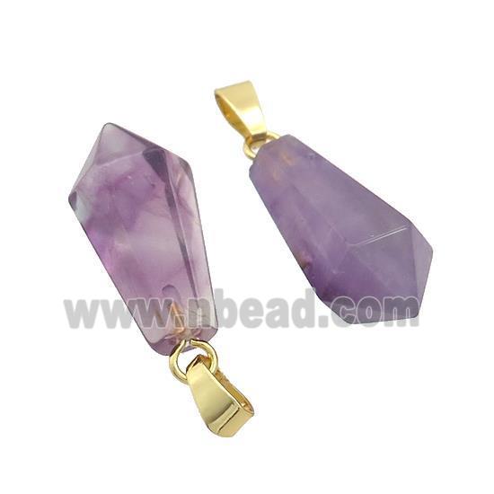 Natural Purple Fluorite Teardrop Pendant