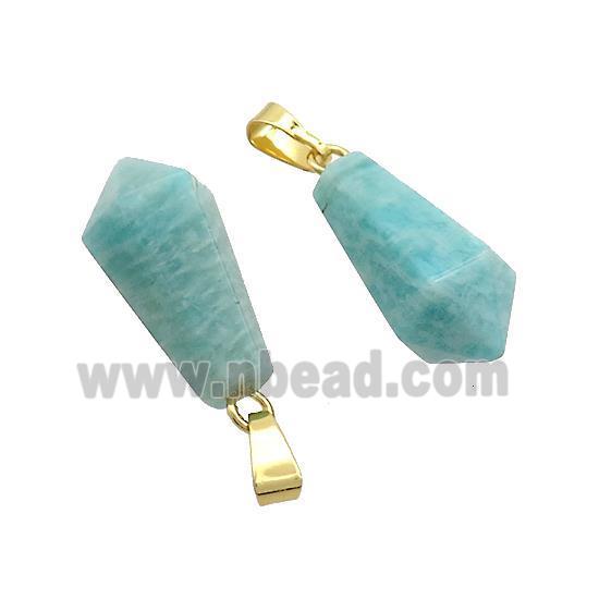 Natural Green Amazonite Teardrop Pendant