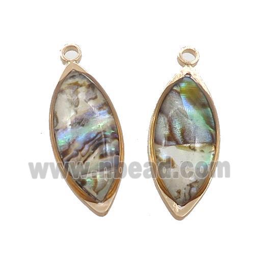 Abalone Shell Horse-eye Pendant Gold Plated