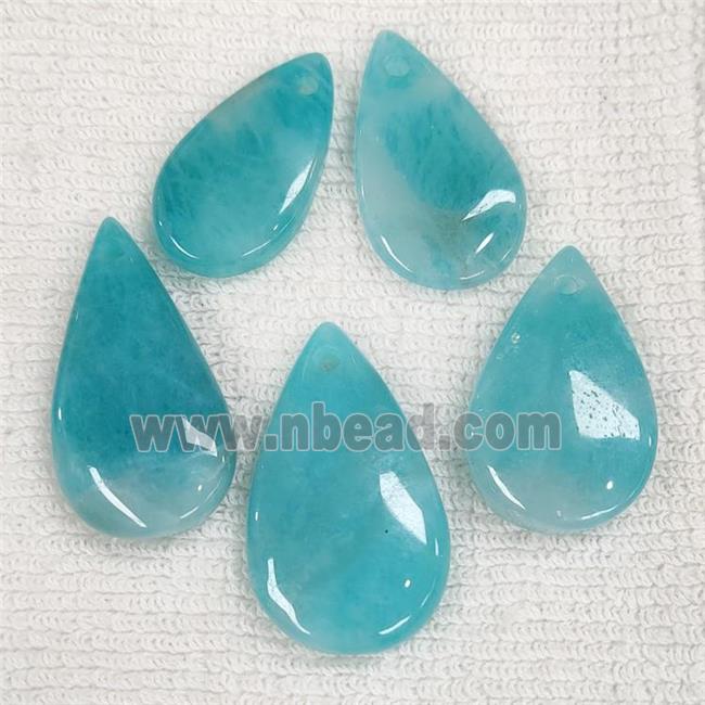 Natural Blue Amazonite Pendant Teardrop