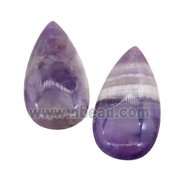 Natural DogTeeth Amethyst Teardrop Pendant Purple