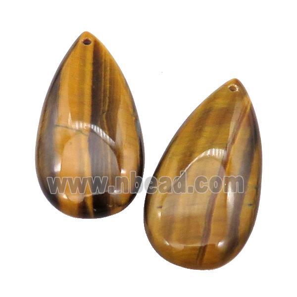 Natural Tiger Eye Stone Teardrop Pendant