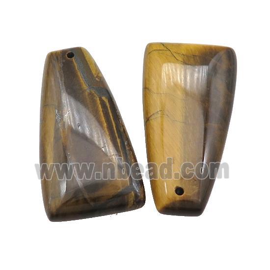 Natural Tiger Eye Stone Trapeziform Pendant