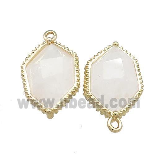 Clear Quartz Prism Pendant Gold Plated