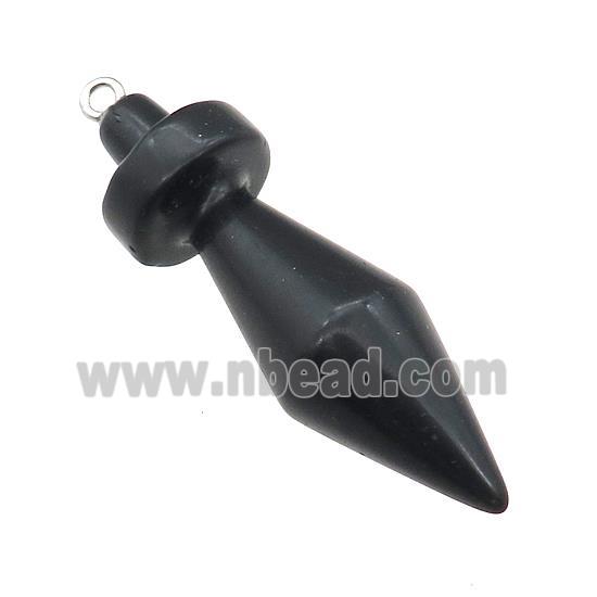 Natural Black Obsidian Pendulum Pendant