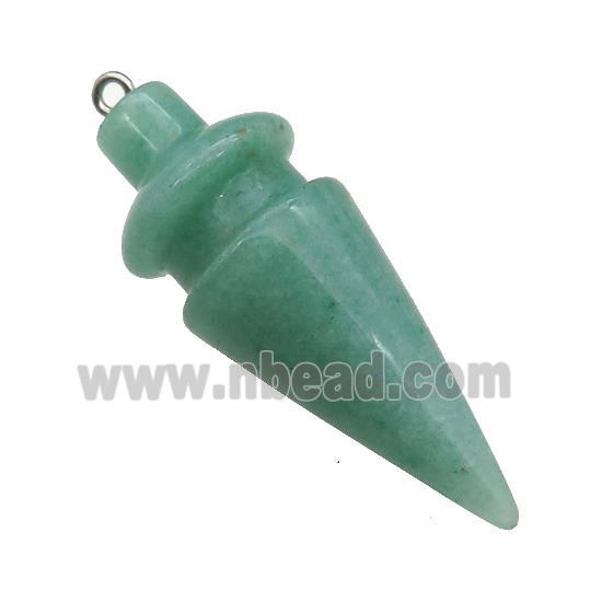 Natural Green Aventurine Pendulum Pendant