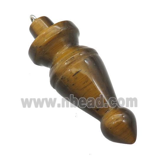 Natural Tiger Eye Stone Pendulum Pendant