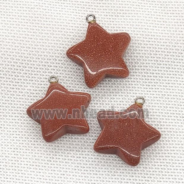 Gold Sandstone Star Pendant