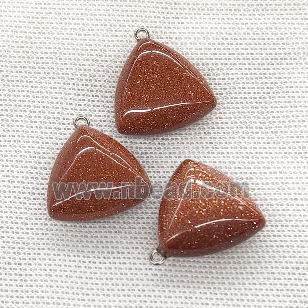 Gold Sandstone Triangle Pendant